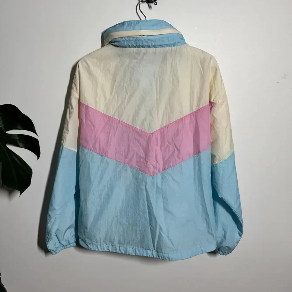 Southern Shirt Co. Kelly Colorblock Retro Windbreaker Women S 90s Momcore Pastel